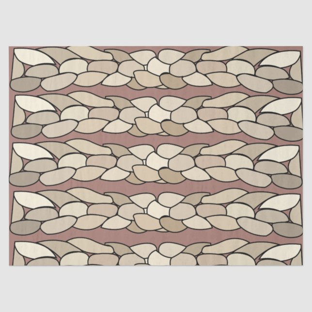 Papel De Seda Rayas de cuerda modernas (Anverso)