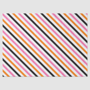 Papel De Seda Rayas de Halloween – Patrón Diagonal Audaz