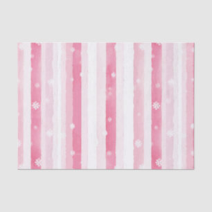 Papel De Seda Rayas de Navidades blancos rosados