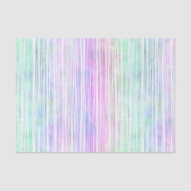 Papel De Seda rayas de pincel de arcoiris pálido: (Anverso)