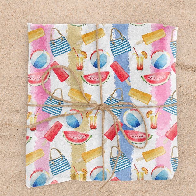 Papel De Seda Rayas de playa de verano (Subido por el creador)