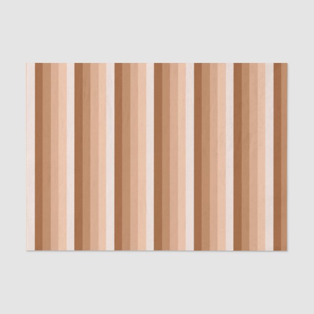 Papel De Seda Rayas de sombra de naranja quemadas (Anverso)