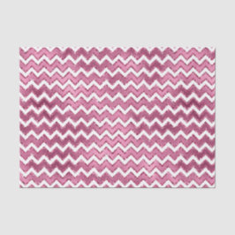 Papel De Seda Rayas de zigzag blanco rosado