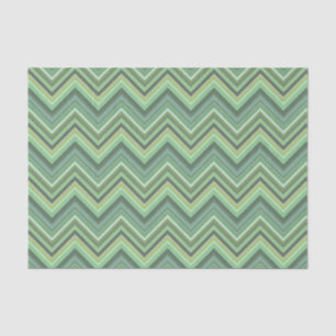 Papel De Seda Rayas de zigzag verde oliva