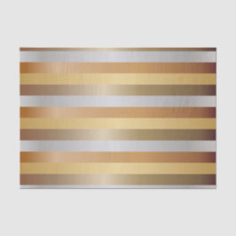 Papel De Seda Rayas del cobre, del oro, de la plata y del bronce
