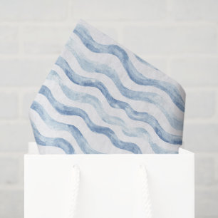 Papel De Seda Rayas del Río Azul Cumpleaños