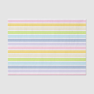 Papel De Seda Rayas delineadas Pastel Arcoiris