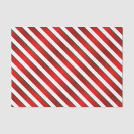 Papel De Seda Rayas diagonales blancas, verdes y rojas