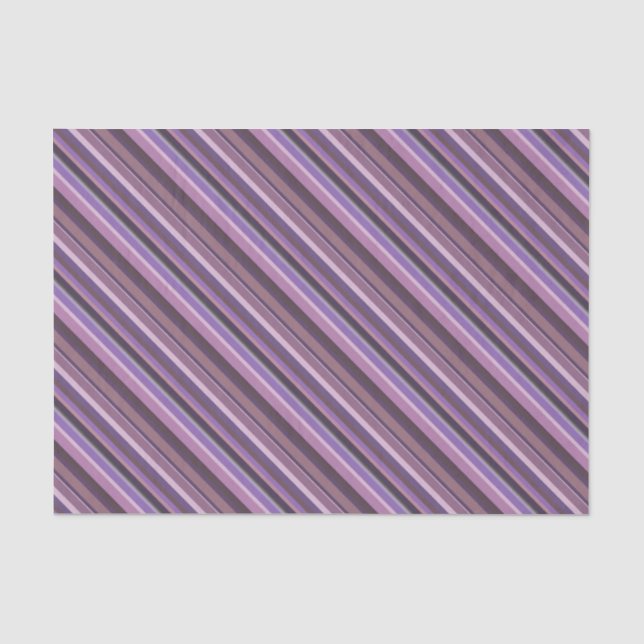 Papel De Seda Rayas diagonales malvas (Anverso)
