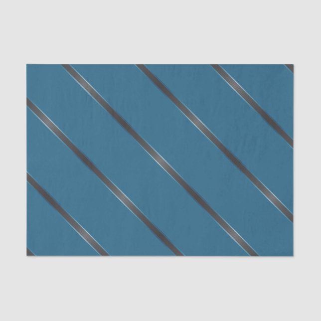 Papel De Seda Rayas diagonales metálicas de carbono gruesas (Anverso)