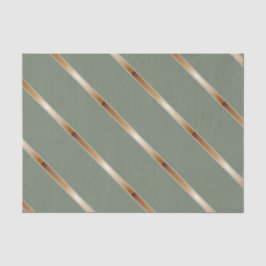 Papel De Seda Rayas diagonales metálicas de cobre gruesas