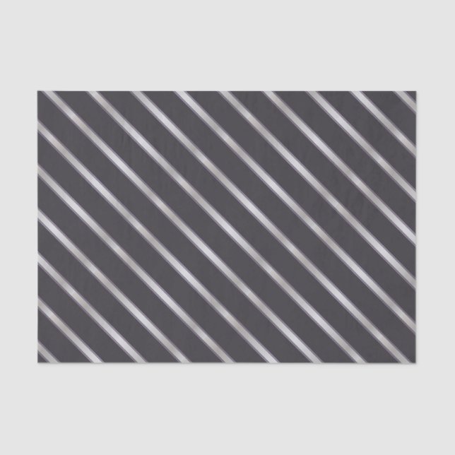 Papel De Seda Rayas diagonales metálicas delgadas (Anverso)