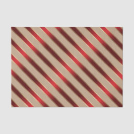 Papel De Seda Rayas diagonales metálicas rojas y doradas