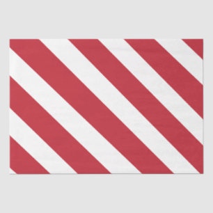 Papel De Seda Rayas diagonales rojas y blancas