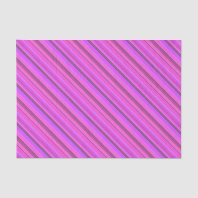 Papel De Seda Rayas diagonales rosas (Anverso)