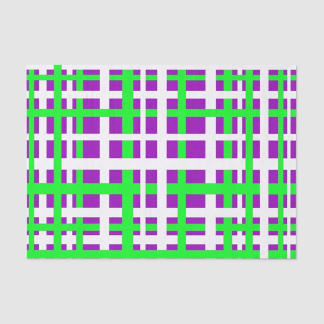 Papel De Seda Rayas entrelazadas Black Green Purple (Anverso)