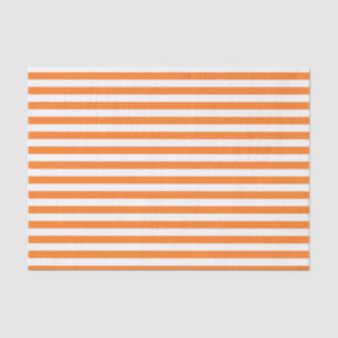 Papel De Seda Rayas naranja y blancas