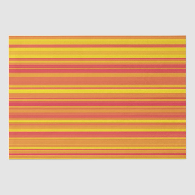 Papel De Seda Rayas Naranjas Rojas Amarillas (Anverso)