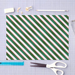 Papel De Seda Rayas Navideñas de Temporada Festiva