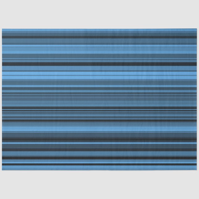 Papel De Seda Rayas Negras Azules (Anverso)