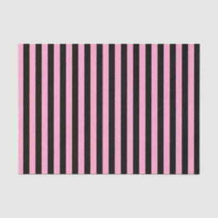 Papel De Seda Rayas Negras y Rosa Clavel