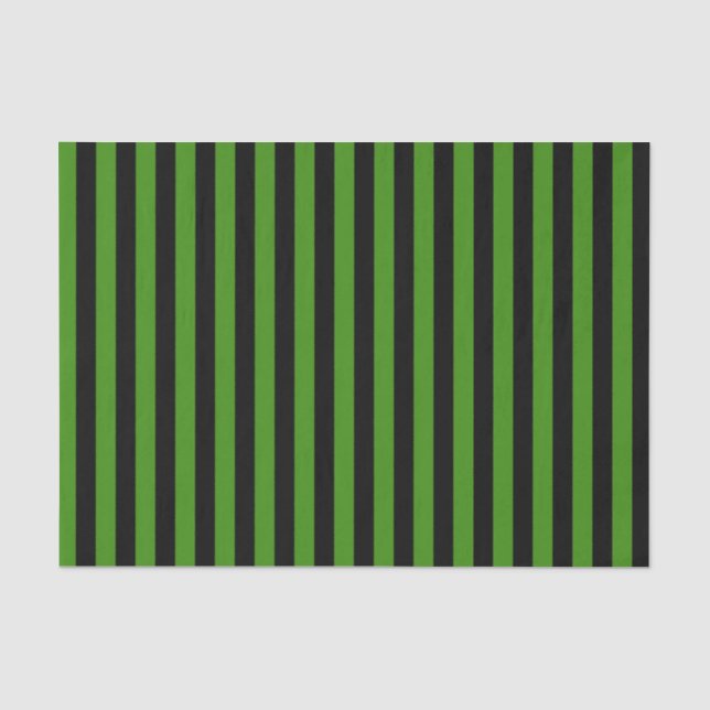 Papel De Seda Rayas Negras y Verdes (Anverso)