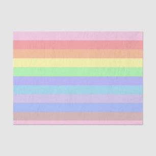 Papel De Seda Rayas Pastel Arcoiris