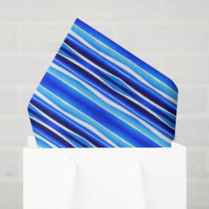 Papel De Seda Rayas pintadas de negro y azul