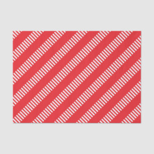 Papel De Seda Rayas rojas y blancas