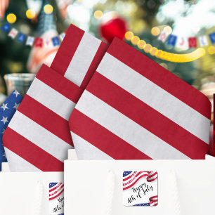 Papel De Seda Rayas Rojas Y Blancas Americanas