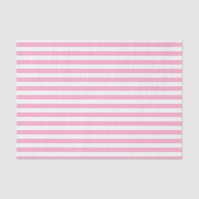 Papel De Seda Rayas rosadas y blancas (Anverso)
