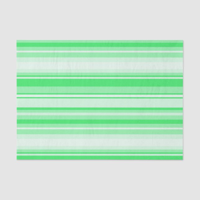 Papel De Seda Rayas verdes de primavera (Anverso)