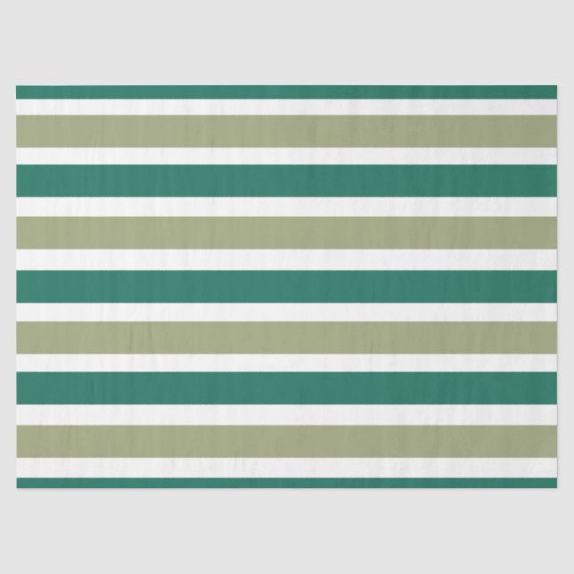 Papel De Seda Rayas Verdes Grises (Anverso)
