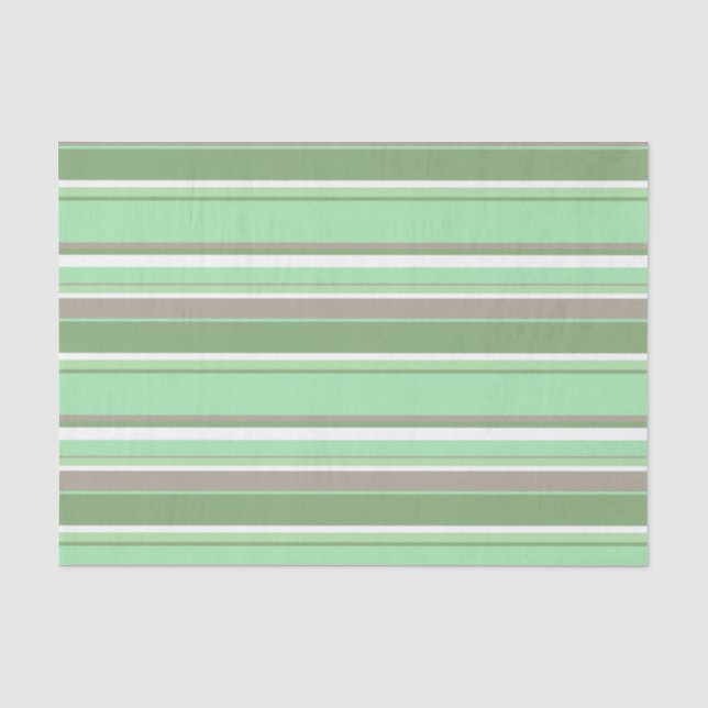 Papel De Seda Rayas verdes pálidas (Anverso)