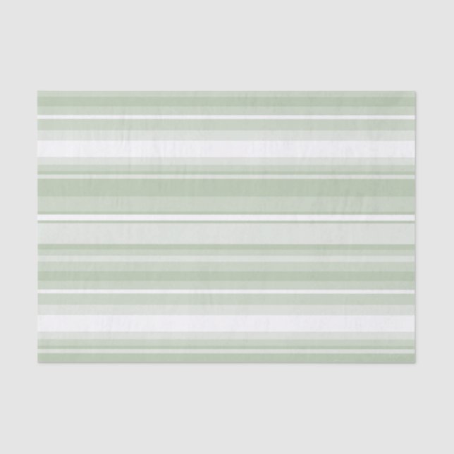 Papel De Seda Rayas verdes pálidas (Anverso)