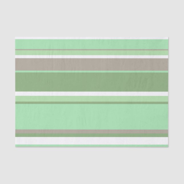 Papel De Seda Rayas verdes pálidas (Anverso)
