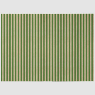 Papel De Seda Rayas Verdes Vintage Kraft Marrón Navidad