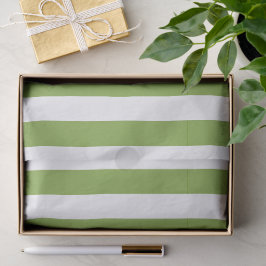 Papel De Seda Rayas verdes y blancas de Navidad