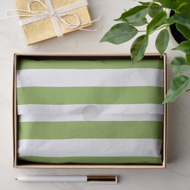 Papel De Seda Rayas verdes y blancas de Navidad (Regalo )