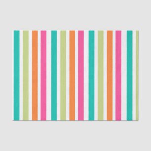 Papel De Seda Rayas verticales arcoiris coloreadas retro multico
