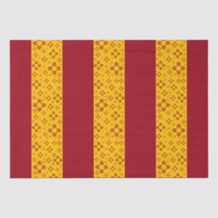 Papel De Seda Rayas verticales Zia Sol Rojo Amarillo Nuevo Méxic