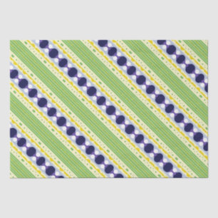 Papel De Seda Rayas y puntos en ángulo Retro