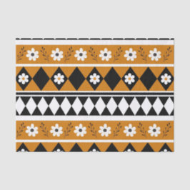 Papel De Seda Rayo de borde Flor Diamante Boho Patrón floral