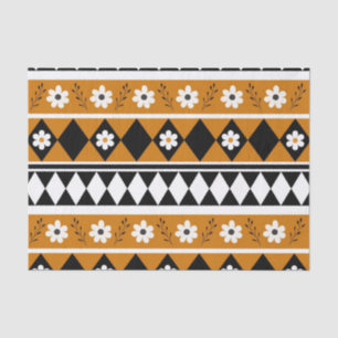 Papel De Seda Rayo de borde Flor Diamante Boho Patrón floral