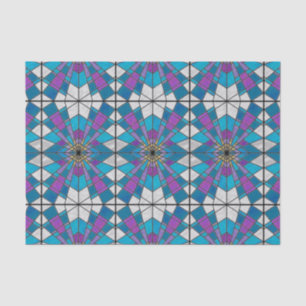 Papel De Seda Rayo de cristal de Stain azul y púrpura