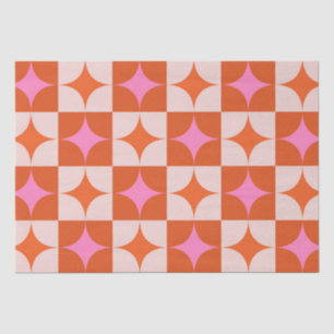 Papel De Seda Rayo de Estrellas de Color Rosa y Naranja de la Mi
