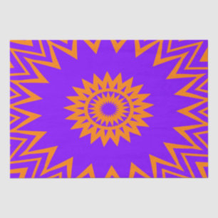 Papel De Seda Rayos solares morados y Naranjas