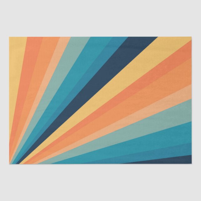 Papel De Seda Rayos solares retro (Anverso)
