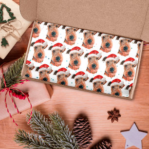 Papel De Seda Raza de perro Airedale Terrier Navidad