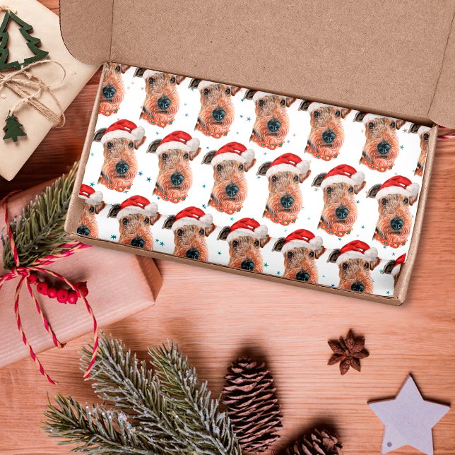 Papel De Seda Raza de perro Airedale Terrier Navidad (Subido por el creador)